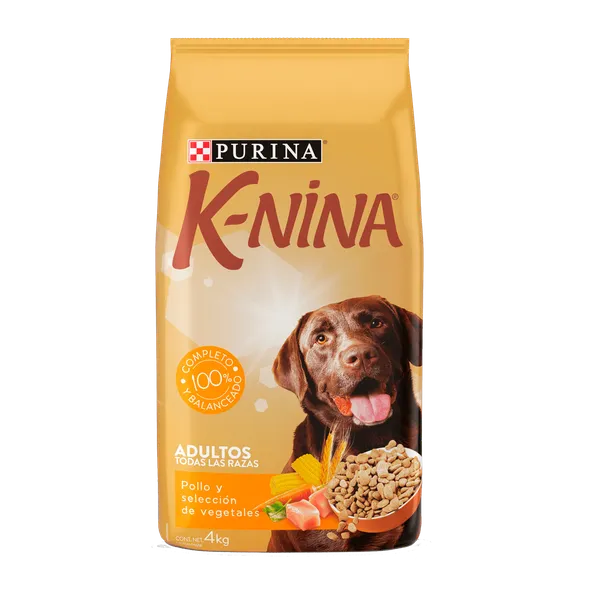 Alimento para Perros K-Nina Purina Adultos Pollo Vegetales 4kg